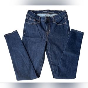 Old Navy Mid-Rise Rockstar Skinny Jeans, Dark Blue Colour,Size 6 Regular